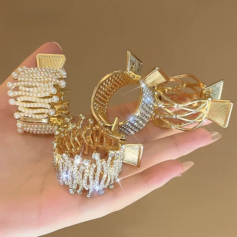 Kẹp Tóc Đuôi Ngựa Đính Đá Cao Cấp Thời Trang Dành Cho Nữ