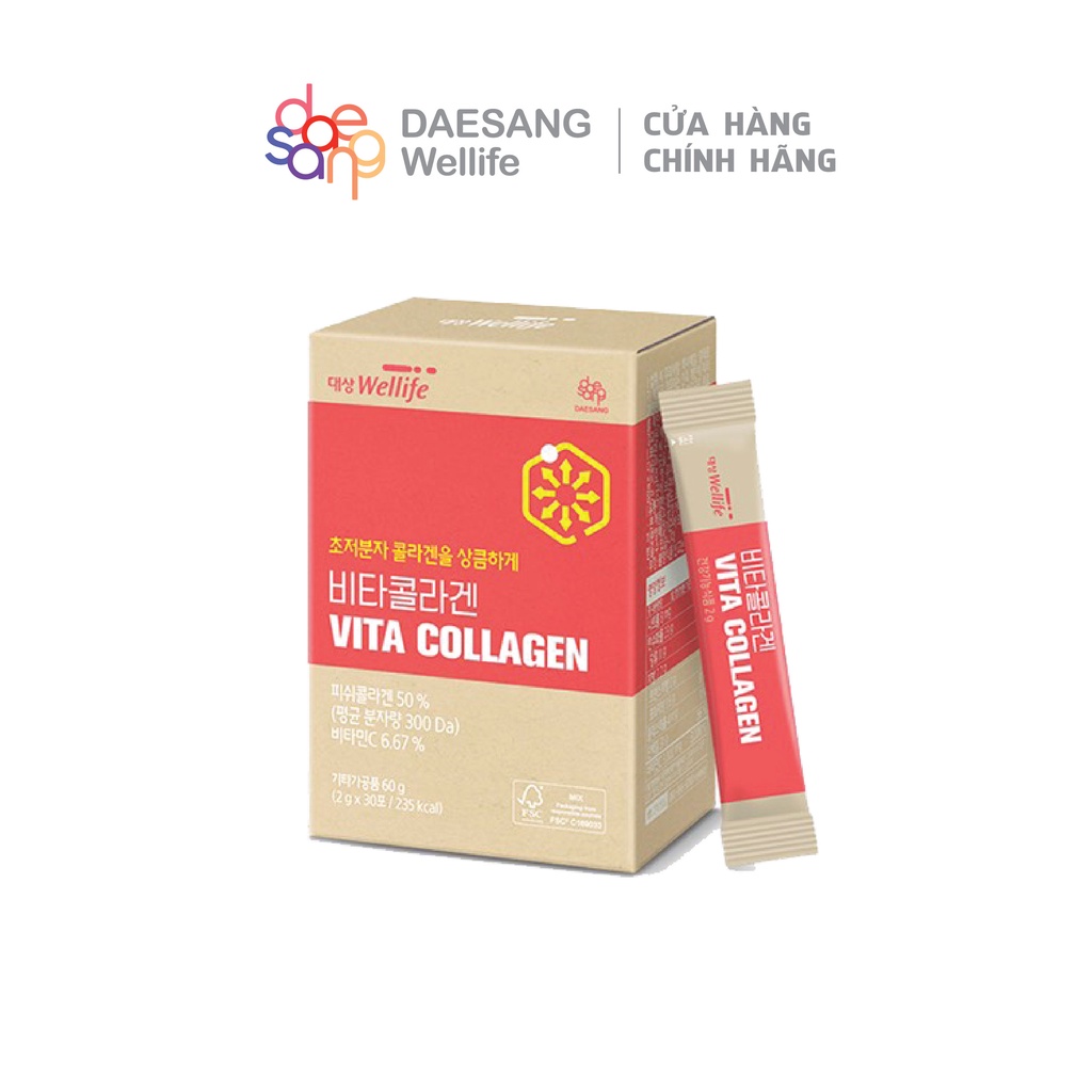 Bột bổ sung Collagen Daesang Wellife Make me Vita Collagen 30 gói