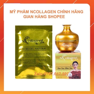 Kem Face Nhân Sâm dưỡng trắng giảm nám tàn nhang Ncollagen 25g - Tặng sét tẩy da chết