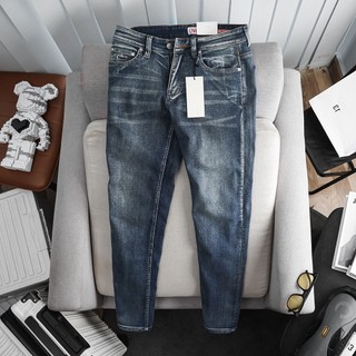 Quần jean nam VNXK màu xanh nhạt xịn đẹp chất bò co giãn dáng ôm nhẹ slimfit