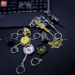 Combo 4 móc khóa pubg skill gold: mũ , balo , giáp , scar-l, m416, akm, kar 98