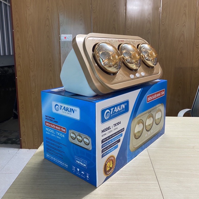 Đèn Sưởi, Đèn sưởi nhà tắm Takin 02 bóng và 03 bóng Mạ chống lóa, Công tắc tách riêng biệt