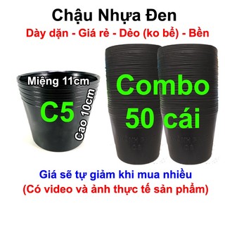 50 chậu nhựa trồng hoa, cây cảnh c5