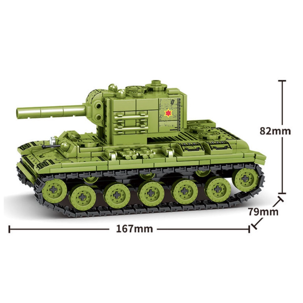 Set 536 Mô Hình Xe Tăng Đồ Chơi MOC WW2 KV-2