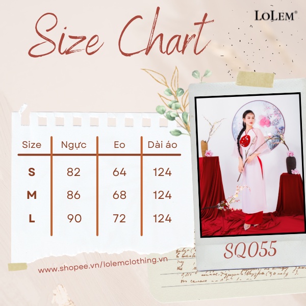 Áo dài cách tân tay lỡ LOLEM SQ055 cổ xẻ vải trượt Hàn mix organza