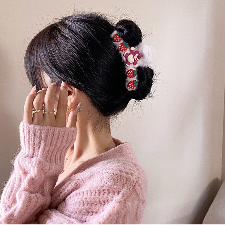 Kẹp Tóc Hình Cá Mập Phủ Lông Dễ Thương Thời Trang Mùa Đông Cho Nữ