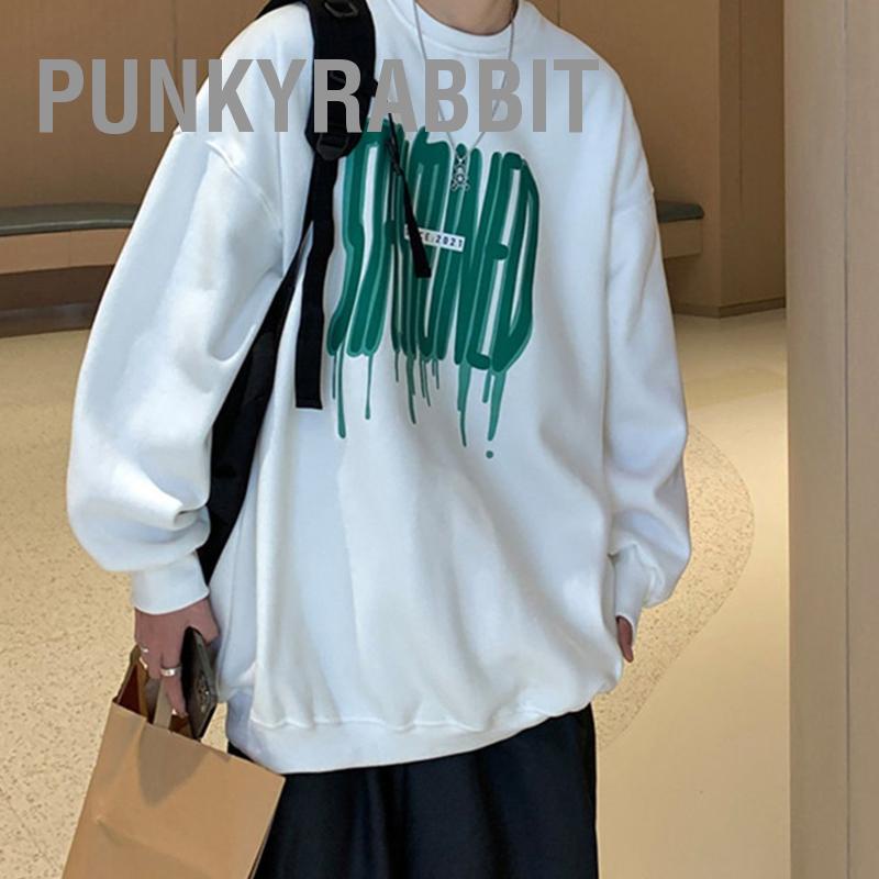 PunkyRabbit Nam Áo Cổ Tròn Co Giãn Còng In Chữ Thường Chui Đầu Hàng Cho Mùa Xuân  Thu Đi Làm Du Lịch