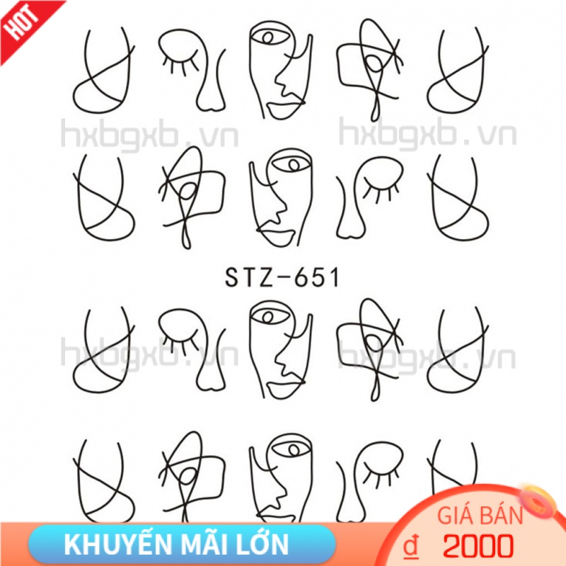 (Hàng Mới Về) Miếng Dán Trang Trí Móng Tay Họa Tiết Động Vật Hoạt Hình Dễ Thương