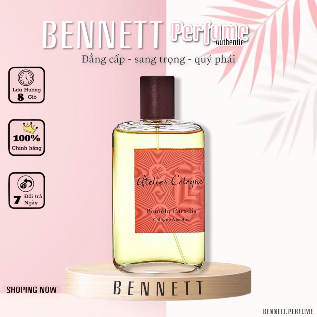 - 𝐁𝐄𝐍𝐍𝐄𝐓𝐓 - Nước Hoa Atelier Pomelo Paradis | Nước hoa unisex | Trẻ Trung và Sảng Khoái