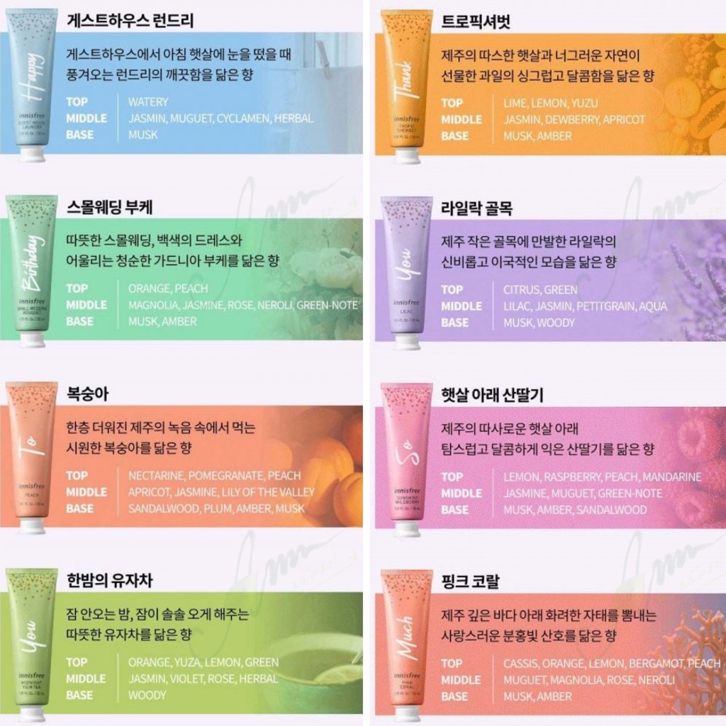Set 4 Kem Dưỡng Da Tay Innisfree Thank You So Much hoặc Happy Birthday To You