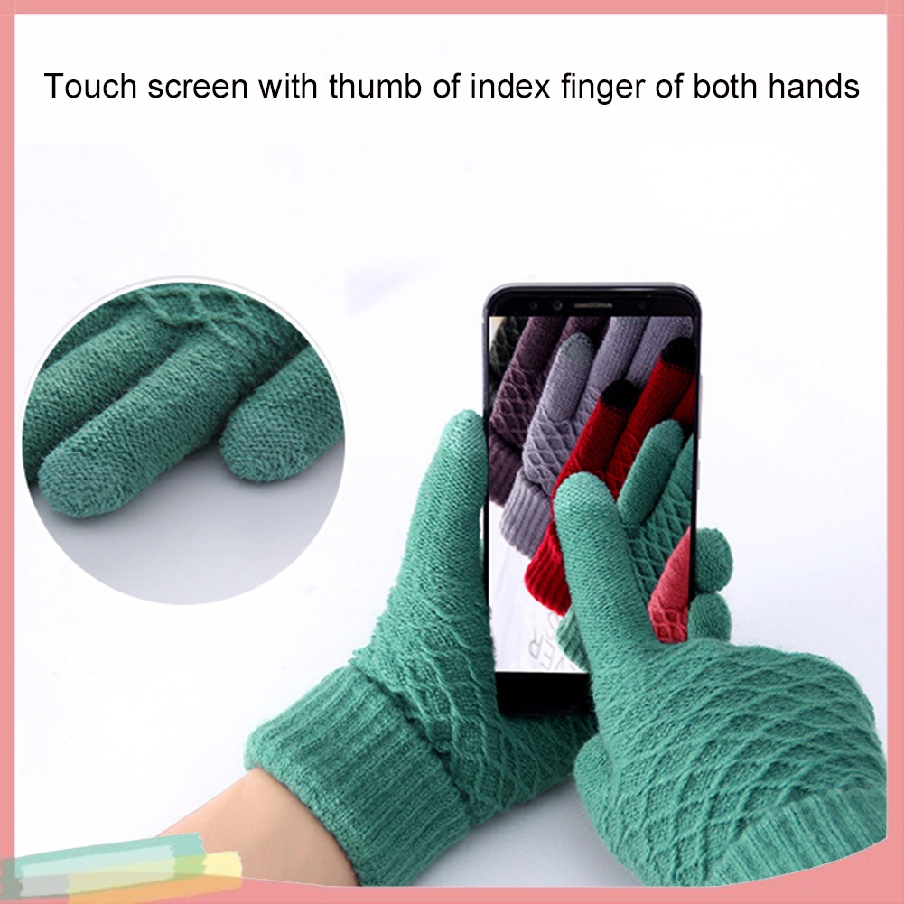 Đôi Găng Tay Len Ấm Áp Thời Trang Dành Cho Nữ