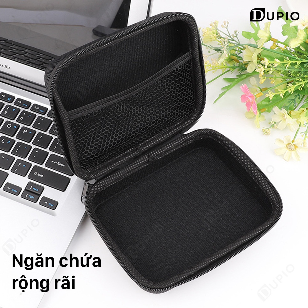 Hộp đựng cáp sạc tai nghe DUPIO HD03 ngăn chứa rộng rãi đa năng thuận tiện