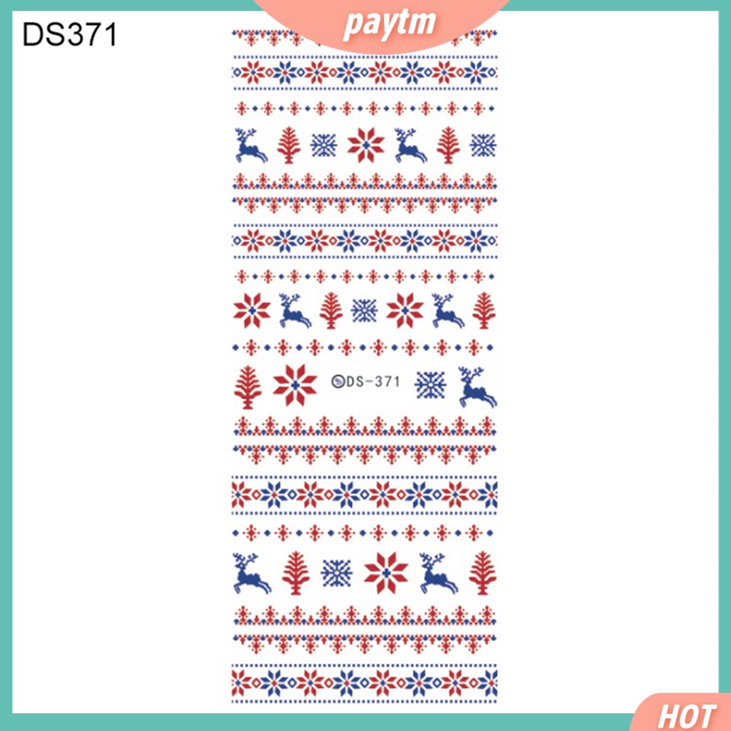 (PTM) Decal dán móng tay chủ đề Giáng sinh