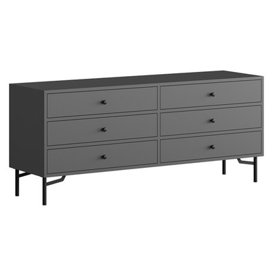KARA, Tủ lưu trữ, trang trí 6 ngăn kéo STO_133, 140x40x60cm, tủ gỗ Scandi Home