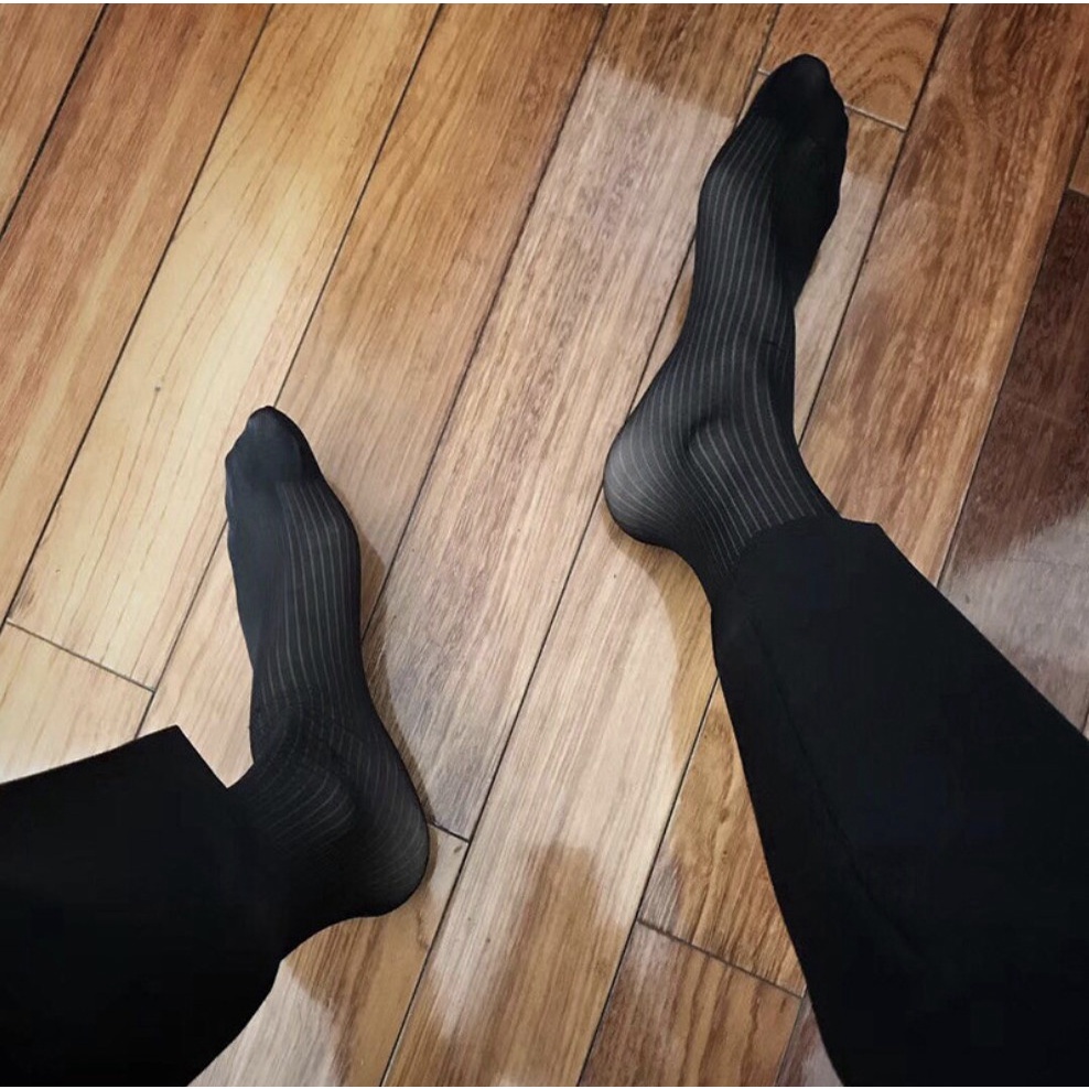 SS001_ZINNEG_Tất Sheer Socks Đen Trơn