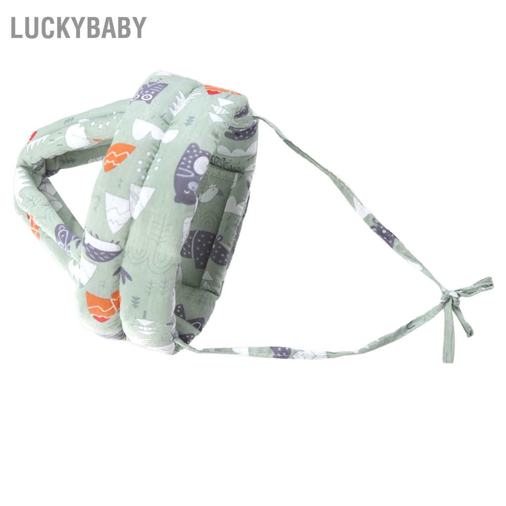 LUCKYBABY Mũ Bảo Hiểm Cho Bé Mềm Mại Thoáng Khí Chống Sốc Có Thể Điều Chỉnh Dây Nịt Trẻ Sơ Sinh Nón Tập Đi