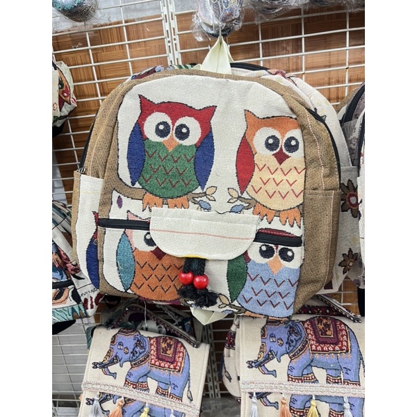 Ba Lô Thổ Cẩm hàng sẵn ship size 30cm x 40cm