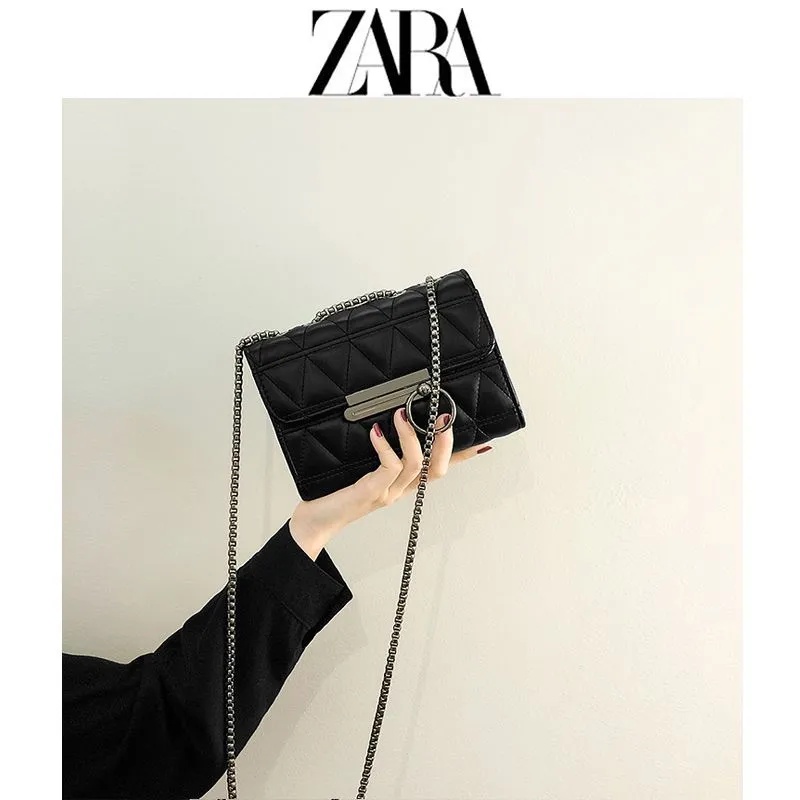 Túi Xách Zara Mini Phối Dây Xích Đeo Vai Thời Trang Thu Đông 2022 Cho Nữ