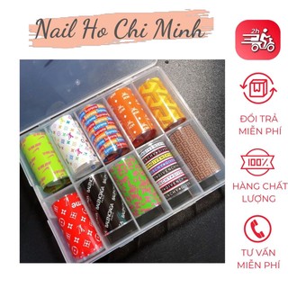 Foil dán trang trí móng nail - set 10 cuộn 4*100cm