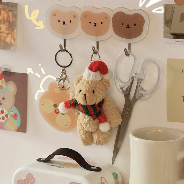 Móc Treo Đồ, Móc Dán Tường Bằng Acrylic Đa Năng Không Để Lại Dấu Vết Họa Tiết Hoạt Hình Kitchee Cute