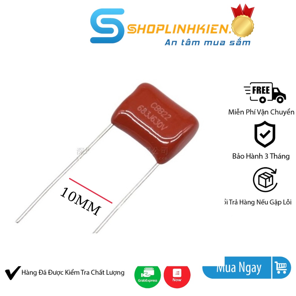 [COMBO] Tụ CBB 683J 630V 10MM tụ đỏ lọc nguồn cao áp - ShopLinhKienM2M