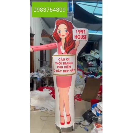 rối hơi vẫy tay quảng cáo. hàng đặt trứơc