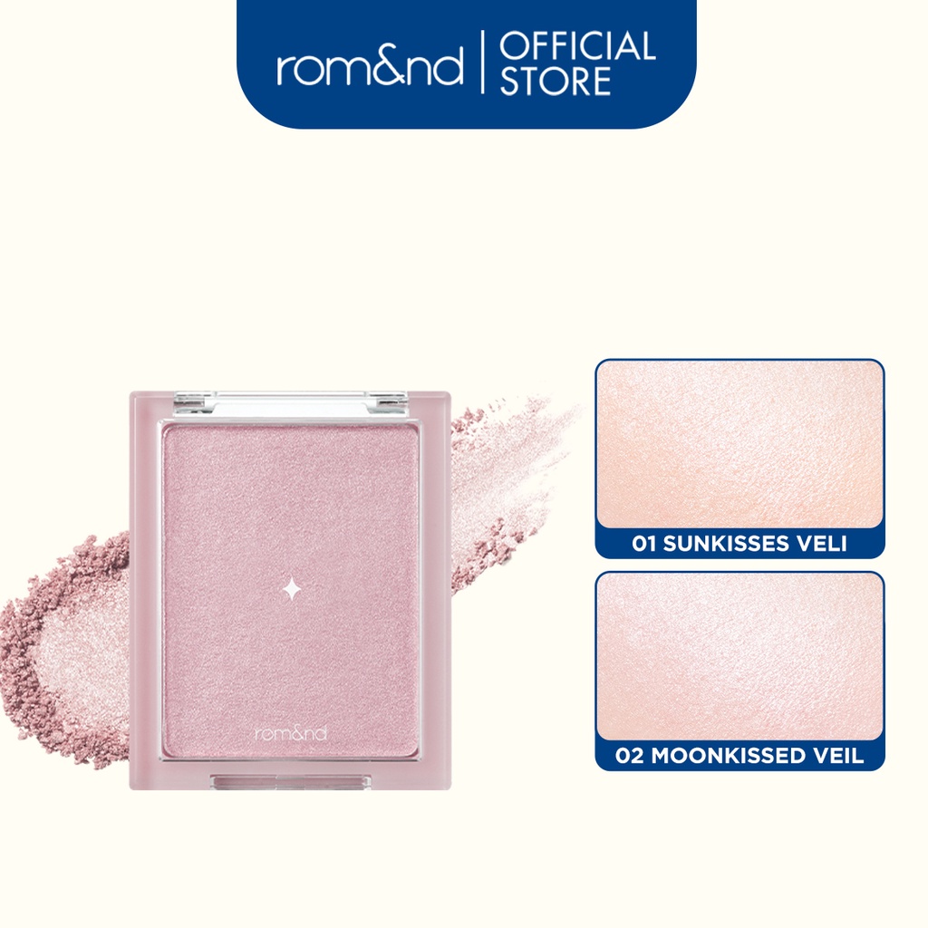 [Rom&amp;nd] Phấn bắt sáng ánh nhũ lấp lánh, siêu xinh Hàn Quốc Romand Hanbok See-Through Veillighter 5.5g