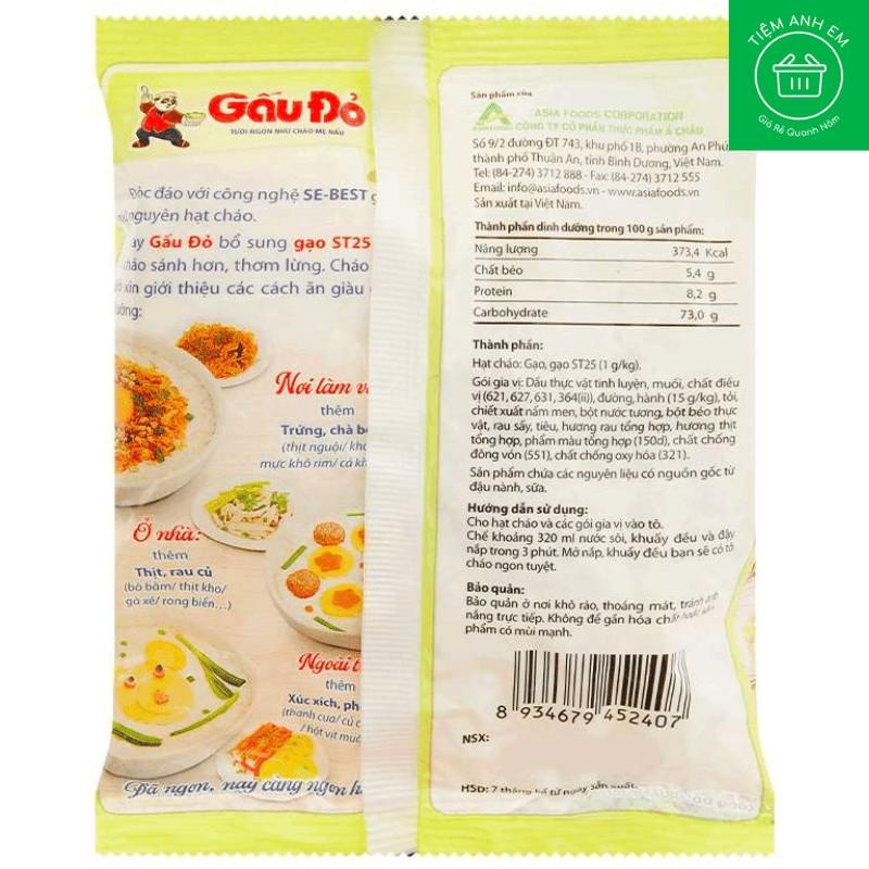 Cháo thịt bằm Gấu Đỏ tươi ngon như cháo mẹ nấu gói 50g