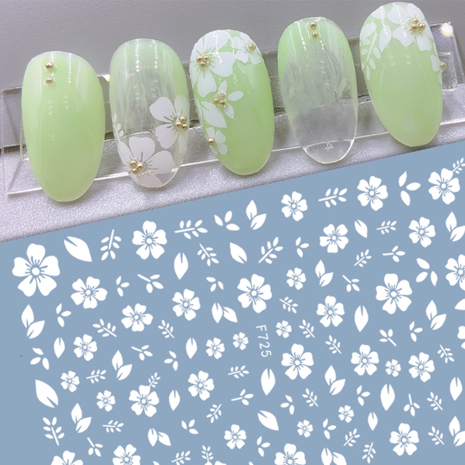 1 Miếng Dán Móng Tay Hình Hoa Anh Đào NLF728-737