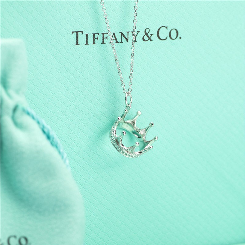 Vòng cổ Bạc 925 Mặt Hình Vương Miện Nữ Hoàng Tiffany