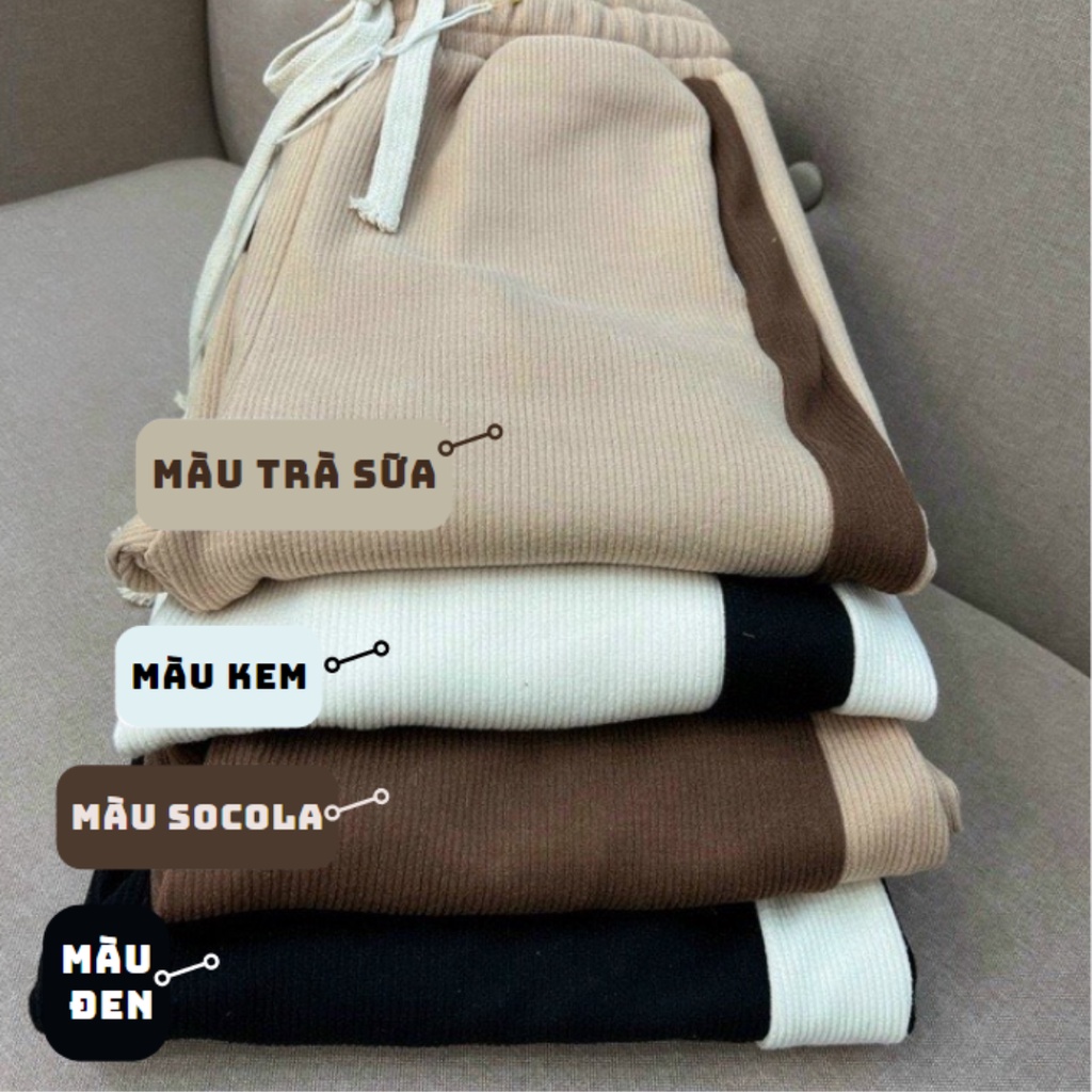 Quần jogger nỉ tăm nam nữ chất vải loại 1 hot hit 2023 iman -01