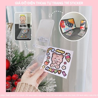 Giá đỡ điện thoại kèm sticker dán