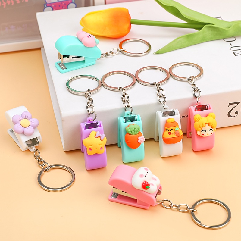 Đồ Bấm Ghim Mini Họa Tiết Hoạt Hình Dễ Thương Đa Năng