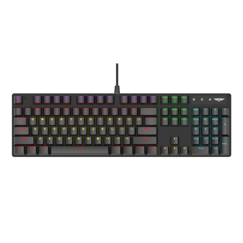 Bàn phím cơ có dây Gaming Newmen GM551, hotswap, chống nước, chống bụi, ánh sáng RGB, DIY tùy chỉnh, bảo hành 24 tháng