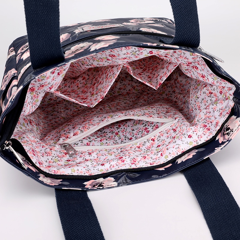 Túi xách nữ sành điệu Túi đi lại nhẹ không thấm nước Túi vải Oxford thông thường Túi đeo chéo in hình dung tích lớn