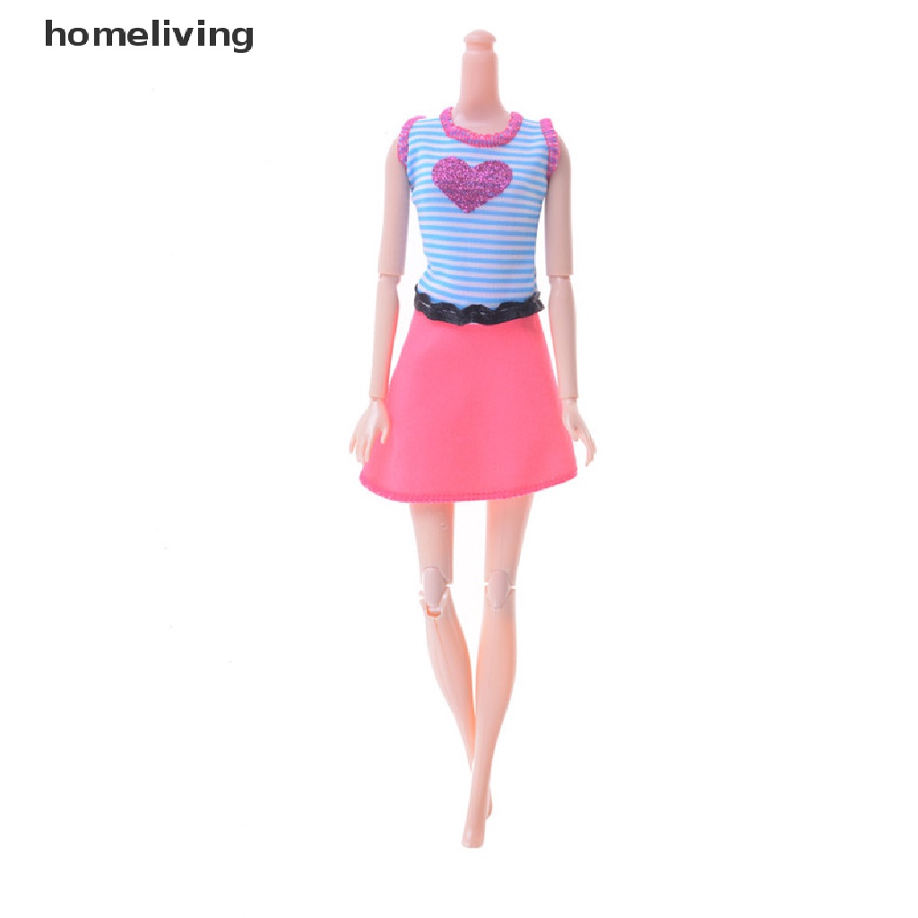 Set 5 Bộ Quần Áo Thời Trang Cho Búp Bê