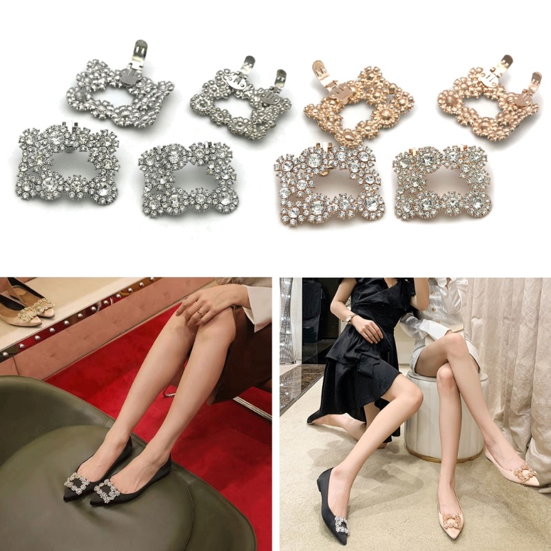 Kẹp Đính Đá Trang Trí Giày Cao Gót Lấp Lánh Cho Cô Dâu