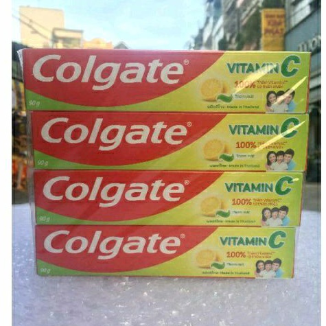KEM ĐÁNH RĂNG COLGATE VITAMIN C NGỪA SÂU RĂNG 90G