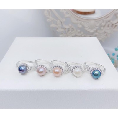 Nhẫn Bạc S925 Đính Hạt Ngọc Trai 9ly Sang Trọng - Ngọc Trai Trường Thịnh