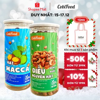 Combo 2 hộp hạt Điều, hạt Macca Cobi Food 500g thơm ngon, bùi ngọt, giàu dinh dưỡng