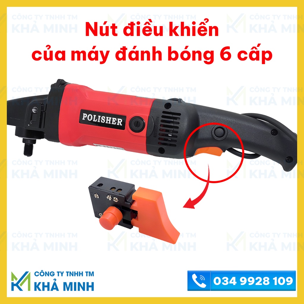 Công tắc và bộ điều chỉnh số của máy đánh bóng 6 cấp