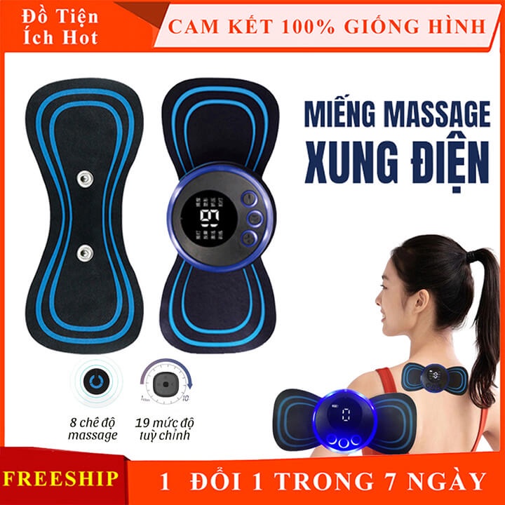 Miếng Dán Massage Xung Điện Máy Massage Toàn Thân 8 Chế Độ