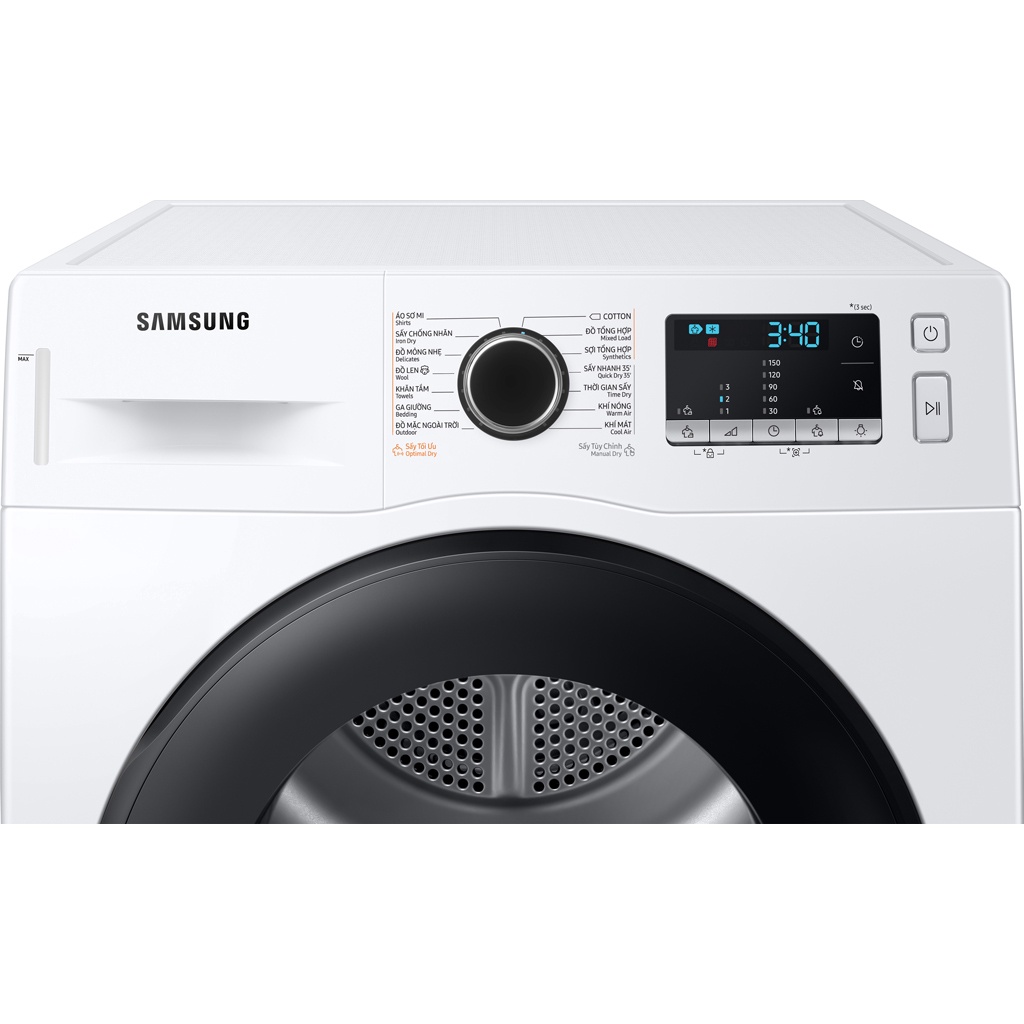 Máy sấy bơm nhiệt Samsung 9 kg DV90TA240AE/SV