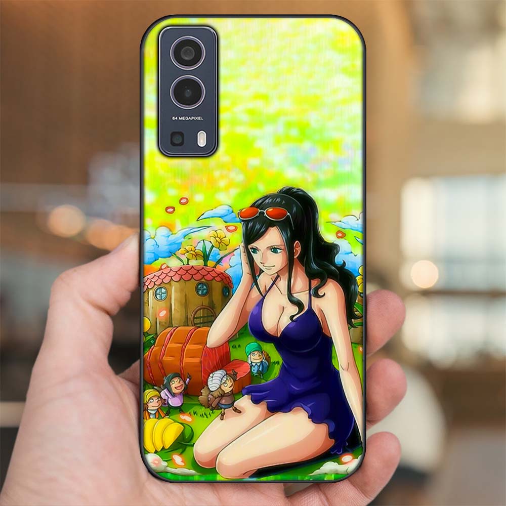 Ốp lưng Vivo Y72 5G viền đen in hình Nico Robin One Piece Đảo Hải Tặc