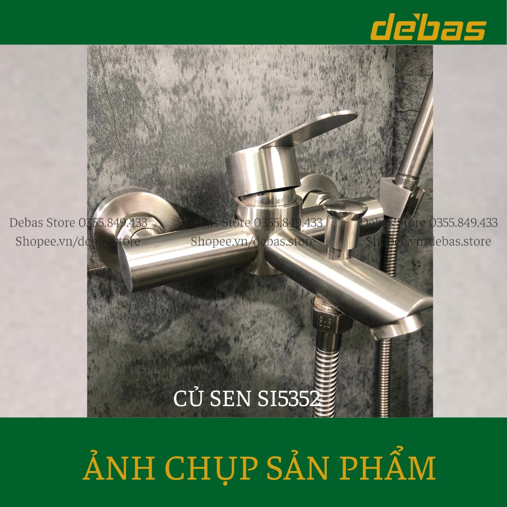 Bộ vòi sen tắm nóng lạnh inox 304 tăng áp nhập khẩu cao cấp Debas SI5351 SI5352