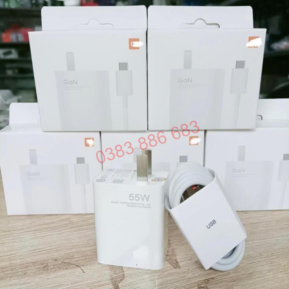Bộ Sạc 55w GaN sạc nhanh cho xiaomi các dòng máy đời cao - Nika Store