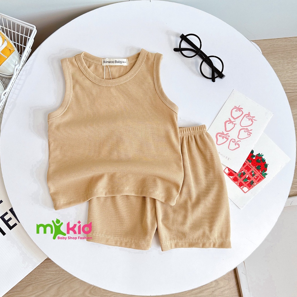 Bộ Ba Lỗ Cho Bé Trai Bé Gái 6-28KG Chất Len Tăm Cao Cấp Co Giãn Và THấm Hút Mồ Hôi Tốt