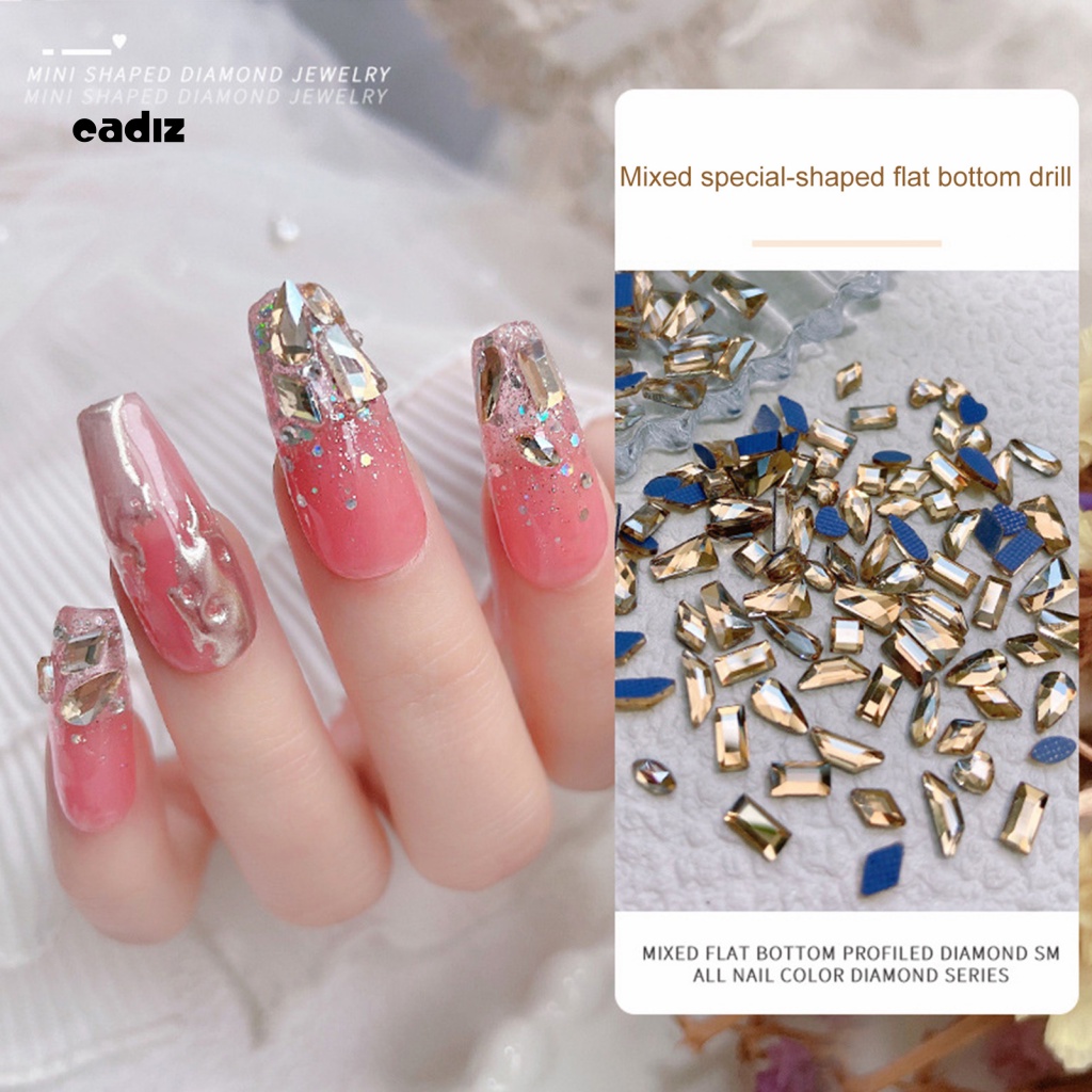 1 Gói Nhãn Dán Trang Trí Móng Tay Nghệ Thuật Pha Lê Nhân Tạo Ba Chiều CADI