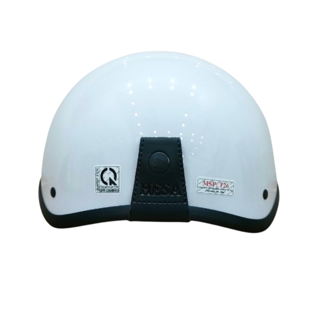 Mũ Bảo Hiểm HESA 1/2 Đầu Màu Trắng Hàng Chính Hãng Bảo Hành 5 Năm