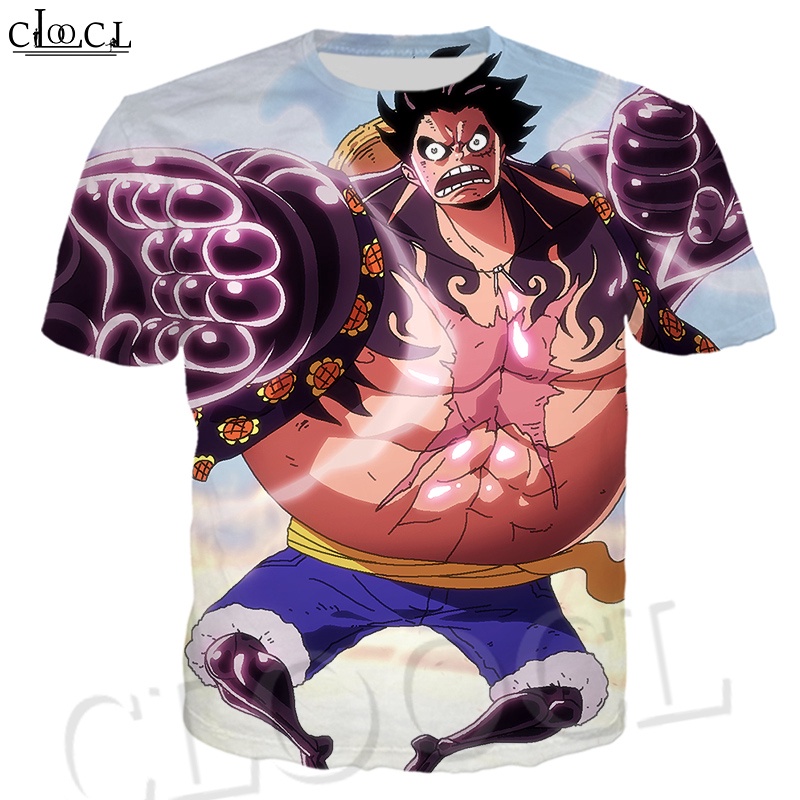 Áo Thun Ngắn Tay In Hình Luffy One Piece 3D Sáng Tạo Thời Trang Mùa Hè Dành Cho Nam